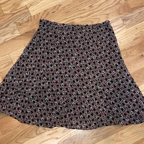 George Dark Brown, Red, and Cream Skirt EUC - Picture 3 of 5